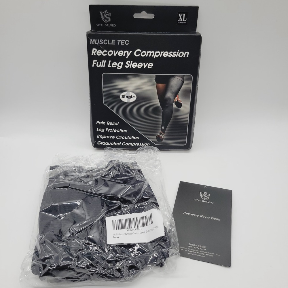 NEW Vital Salveo Germanium Recovery Compression Sports Full Leg Sleeve Length XL